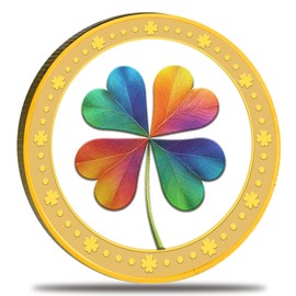 INNATO Four Leaf Clover Good Luck Sobriety Coin – Premium Spiritual Encouragement Lucky Coin Pocket Token – Irish Symbol of Fortune, Hope & Prosperity – Inspirational Keepsake Gift