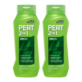PERT 2 in 1 Complete Clean Shampoo and Conditioner - Mens Shampoo for Daily Use - Hair Conditioner for Men - Removes Dirt, Oil, and Build Up - 2 pc