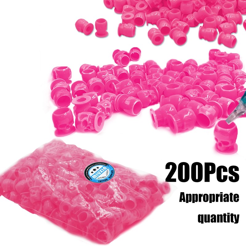 Skull Tattoo Ink Caps Cups - MIUXIA 200pcs Disposable Tattoo