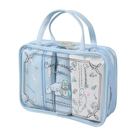 Sanrio Characters Travel Pouch Set, Clear Pouch, Travel Pouch, Sanrio Characters, SA19. Blue Cosmetics Cinnamol Roll, One size
