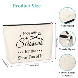 Funny Hair Stylists Gift Makeup Bag for Women Hairdresser Gift Funny Salon Owner Gift Cosmetology Graduation Gift for Barber Friend Hair Dresser Birthday Present for Hairdresser Cosmetic Pouch