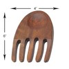 Woodard & Charles Wood Salad Hands, 6-Inch, Cherry, Pack of