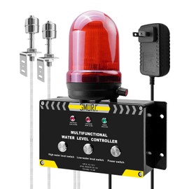 110V Sump Pump Alarm, High Low Water Alarm for Indoor Outdoor Septic Tank Pond Basements, 30-110dB Adjustable Volume Alarm with Flash Indicator Light & IP67 Waterproof Probe & 16Ft Extension Cable