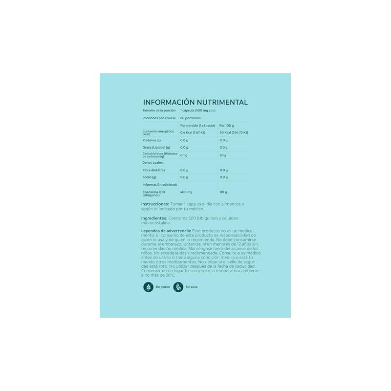 nutriADN – CoQ10 Support Ubiquinol (400 mg) 60 Cápsulas |
