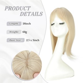 Clip in Fringe 360° Bangs Hair Clip in Bangs 18 Inch Hair Toppers for Women with Thinning Hair Long Layered Synthetic Toppers Hair Pieces for Women Fiber Wiglets Ladies (022D#, 18 Inches)