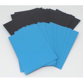 docsmagic.de 200 Premium Bi-Color Card Sleeves Mat Light Blue/Black Standard Size 66 x 91
