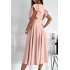 PRETTYGARDEN Women's 2024 Summer Midi Dress Ruffle Cap Sleeve V