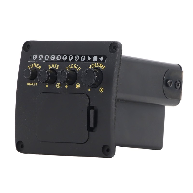 EQ01 Acoustic Guitar Tuner 2 Band EQ Black Guitar Tuner
