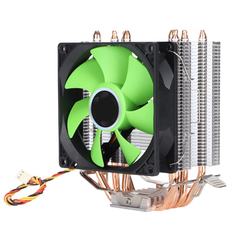 CPU Fan 4 Heatpipes 90mm 3pin Noiseless Plug and Play