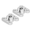 2Pcs Flange Shaft Coupling Aluminium Alloy 6mm D Hole Light