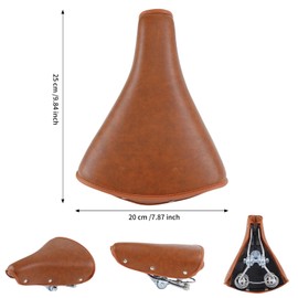 Vintage Bicycle Saddle, Brown Vintage Saddle, Retro Brown Genuine Leather Bicycle Saddle, Comfortable Bicycle Saddle, Classic Retro Bicycle Seat, Leather Saddle, Spring Saddle