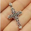 Fashion Jewelry CROSS CELTIC IRISH Pendant 26" Plated 925 Sterling