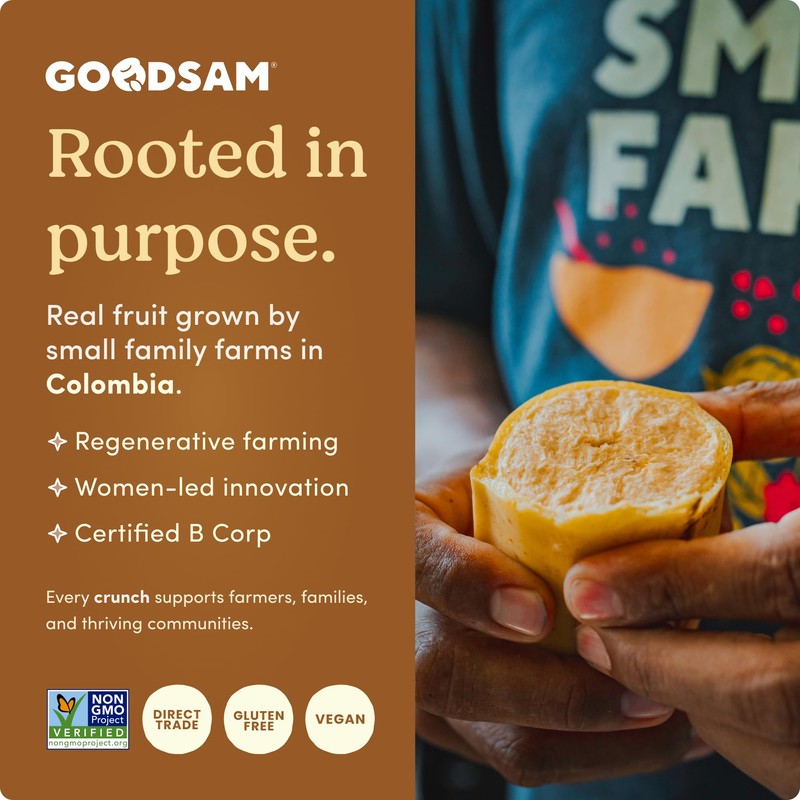 GoodSAM Small Farms Baked Banana Chips, Pack of 16 Simple