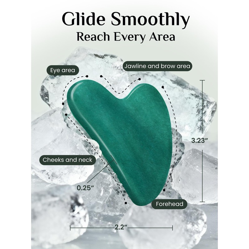 Rena Chris Gua Sha Facial Tools: Jade Stone Guasha Tool