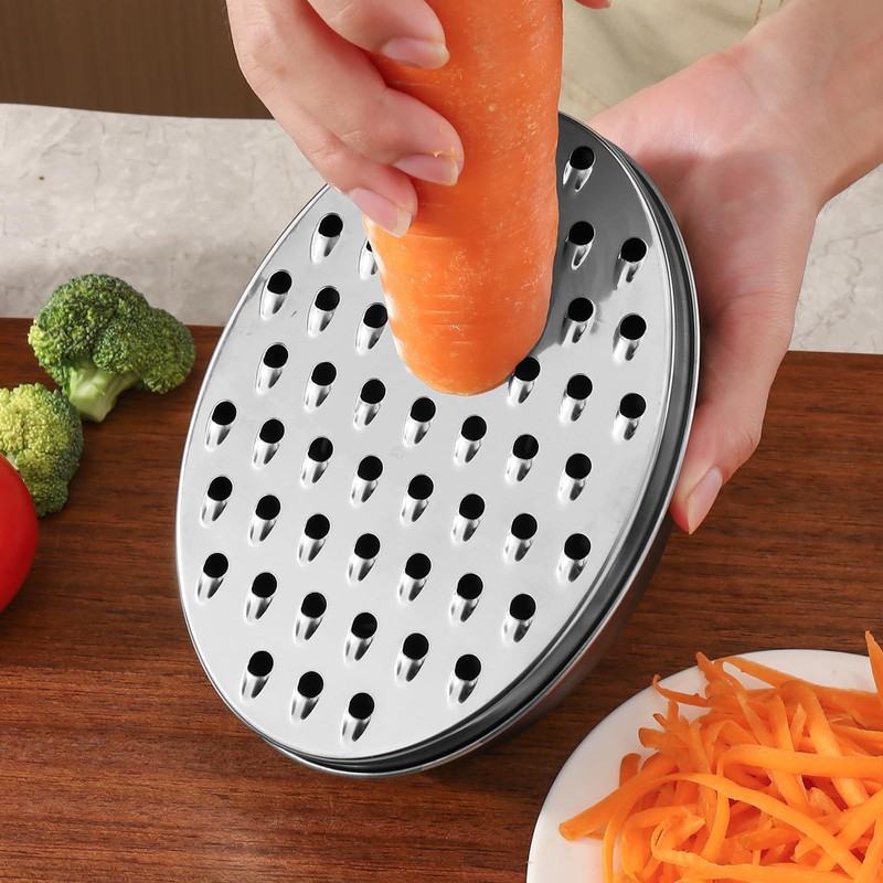 Cheese Grater,Cheese Grater with Container,Kitchen Grater,Box Grater Graters for Kitchen(Black)