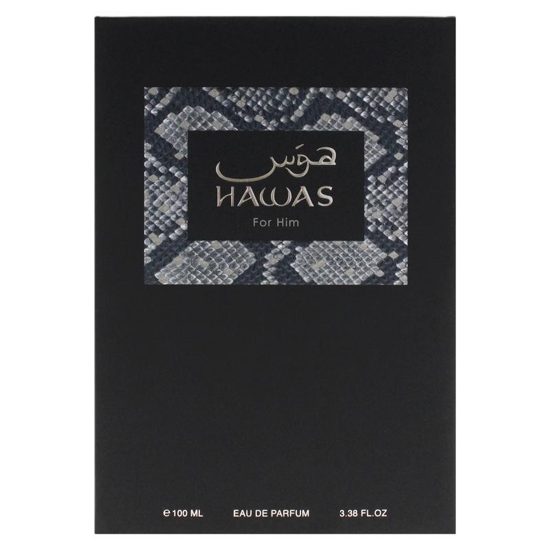 Rasasi Hawas for Men Eau de Parfum Spray, 3.4 Ounce