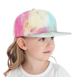 YAMEE Children's Baseball Cap for 1 Year - 5 Years Old, Snapback Caps Boys Girls Sun Protection, Baseball Cap Children Breathable Baseball Cap Boys Adjustable, Tie-dye rose