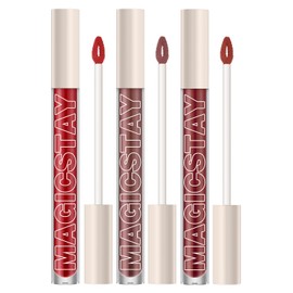 LANGMANNI 3 Colors Matte Liquid Lipstick Kit,Long Lasting & Waterproof Nude Lipgloss,High Pigmented Not Thick or Stick Lip Gloss Set For Women And Girls (D-#10#11#12)