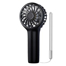 EasyAcc Mini Portable Fan,Handheld Fan,3 Speed Personal Small Makeup Fan 2000 Battery Hand Fan,Lightweight Washable USB Rechargeable Little Fan for Lash Stylish Girl Women Travel Gift Fan Black