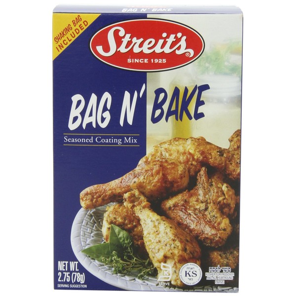 Streits Bag N Bake, Seasoned Coating Mix, Contains 2-3 Oz Bags, 2.75 Oz (Single)