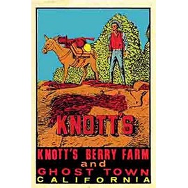 Knott's Berry Farm and Ghost Town California Vintage Decal Sticker Souvenir Skateboard Laptop