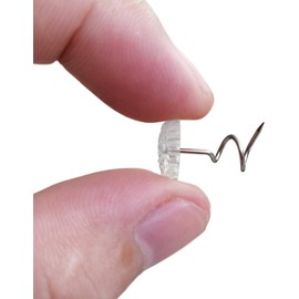 50Pack White Twist Pins with Clear Heads, Ideas Bedskirt Pins for Holds Bedskirts, Drapes, Slipcovers and Other Fabric and Materials Securely in Place,Bedding Accessories