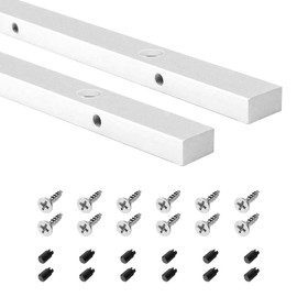 POWERTEC Crosscut Sled Miter Bar for Table Saw Sled, 3/4" x 3/8" x 18" with Predrilled Holes & Screws for Router Table, Bandsaw, Taper Jig, Table Saw Accessories for Woodworking, 2PK (71518-P2)