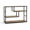 LINSY HOME Console Table, Wood Sofa Table, 4-Tier Entryway Table,