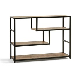 LINSY HOME Console Table, Wood Sofa Table, 4-Tier Entryway Table, Sofa Tables Narrow Long with Storage Shelves, 39.3” Console Tables for Entryway, Hallway, Sofa, Couch, Living Room, Bar, Kitchen