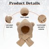 Silicherry 3 Pcs Winter Bear Ear Beanie Hat Scarf Women