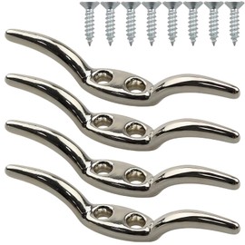 Tivleed 4-Piece Zinc Alloy Cleat Hooks for Blind Cord Safety Devices, with 8 Screws ，Ideal for Drapery and Blinds Safety Ropes