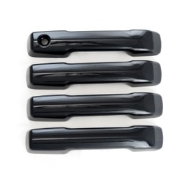 Trim Illusion Snap On Gloss Black Car Door Handle Cover Trim Compatible with Toyota Tundra 2022-2024 Works Over Keyless Sensor, DH6333BLK