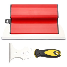 Drywall Skimming Blade, 25cm Smoothing Spatula Drywall Professional Plastering Trowel for Wall-Board Wall Plastering Tools, High Grade Durable Semi Flexible Finishing Trowel with Z-Shaped Handle