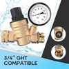 RVGUARD RV Water Pressure Regulator Valve, Brass Lead-Free Adjustable Water