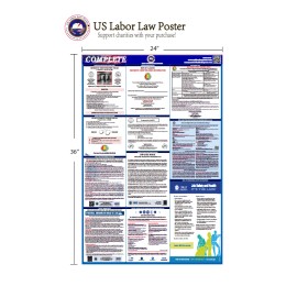 US Labor Law Poster 2025 Vermont VT LABOR LAW POSTER (Federal & State) English Plain Paper