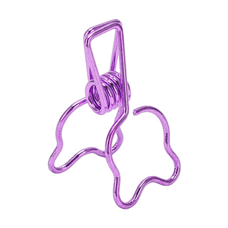 100Pcs Binder Clips Hollow Cute Bear Shape Sturdy Metal Small