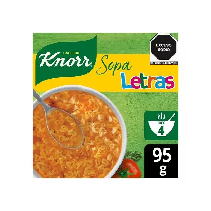 Knorr 12 Pack Knorr, Sopa De Letras Knorr 95g. Sabor