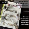 BRUSTRO Washi Masking Tapes Flora and Fauna Shade, 15 mm