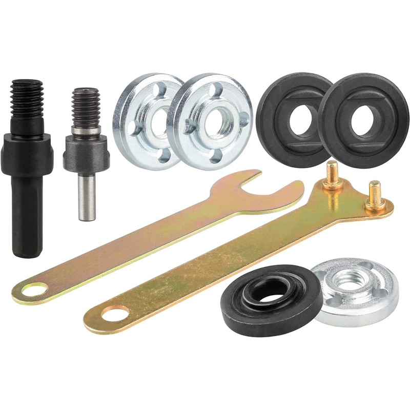 Yakamoz Drill Angle Grinder Adapter with Flange Nut Parts Set,
