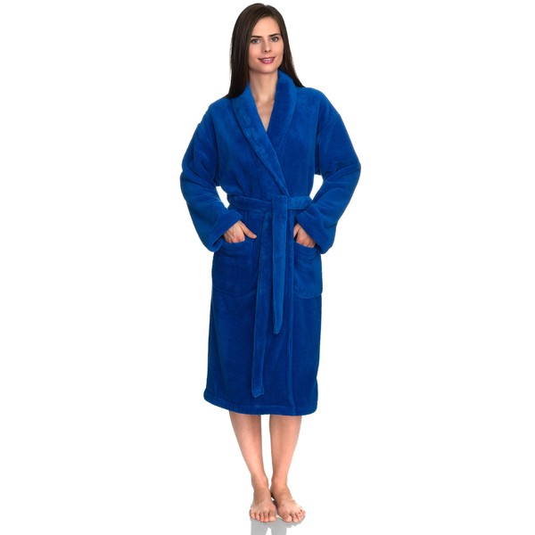 TowelSelections Women's Super Soft Plush Bathrobe Fleece Spa Robe Medium-Large