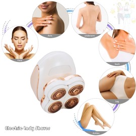 Electric Razors for Women Legs, Electric Shaver for Women Legs, Painless Bikini Underarm Arm Hair Razors Cordless Hair Removal Device for Woman (Pink)