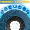 PRETEC Flap Discs 4 1/2 for Angle Grinder, 12 Pcs
