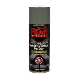 General Paint & Manufacturing XOP-15 X-O Rust Professional Rust Preventative Paint and Primer in One Spray with 360-Degree Spray Tip, Machinery Gray