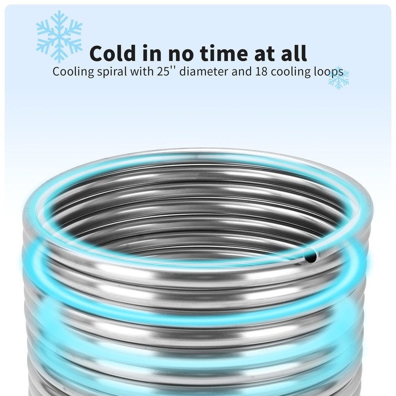 BACOENG 1/2" x 50Ft 304 Wort Chiller, Stainless Steel Tubing