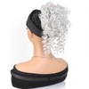 Elastic Drawstring Curly Hair Bun Extension With Long Tendrils Updo