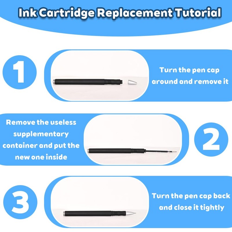 PEOCEFOY Magic Pens & Refills for Grooved Handwriting Workbooks,Disappearing Ink