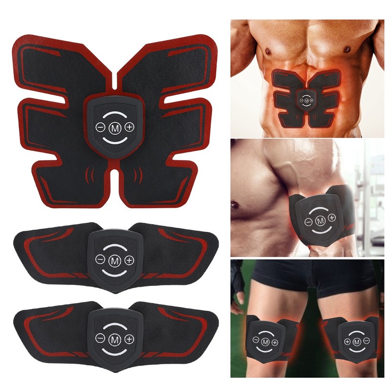 Portable Abdominal Muscle EMS Stimulator Massager Fitness Training Exercising Device