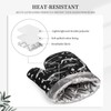 Oven Mitts and Potholders Black and White Dinosaur Skeleton Skulls