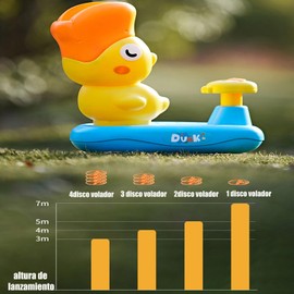 Juguetes de lanzador de platillo volador,Juguetes lanzadores de discos voladores para niños, juegos y actividades en el patio trasero para niños y familias, juguetes al aire libre para niños(Pato)