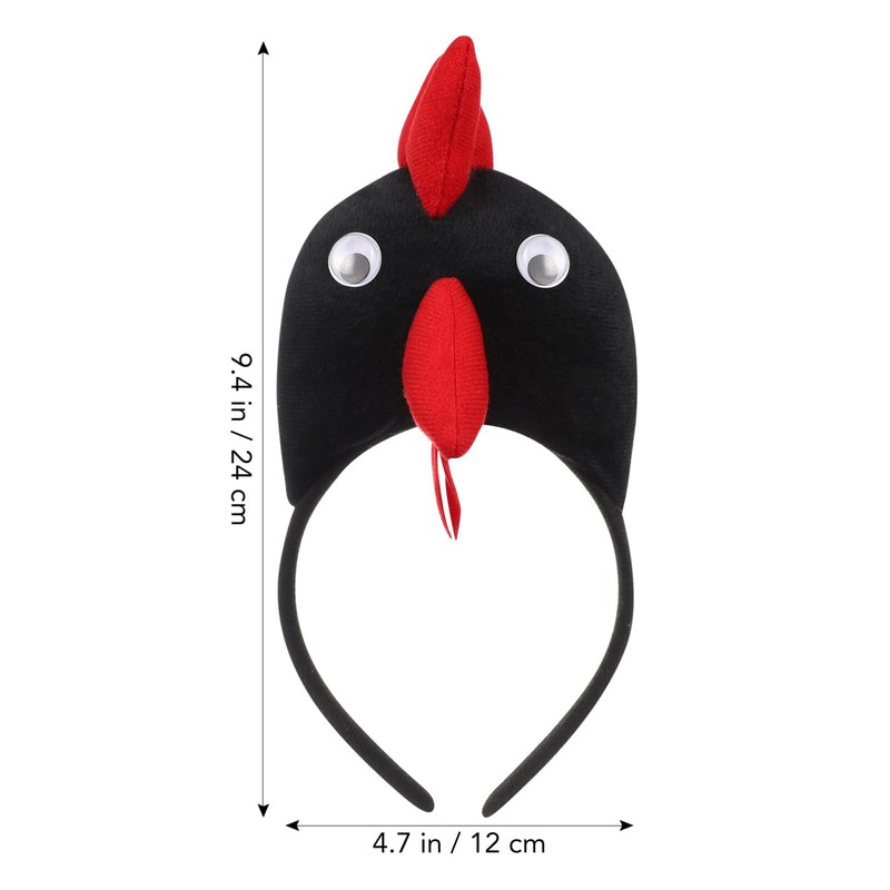 SEWACC Chicken Headband, Pack of 4 Rooster Headband, Plush Toy